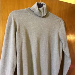 Worthington silver sparkle turtleneck sweater